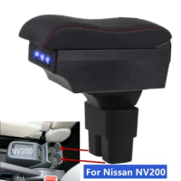 For Nissan NV200 Armrest box For Nissan NV200 Car Armrest Central Storage box Interior Retrofit with usb Car Accessories