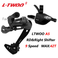 LTWOO A5 1X9 9 Speed Derailleurs Trigger Groupset 9s 9v Shifter Lever Rear Derailleur 2 Kits Switches Compatible Shimano SRAM