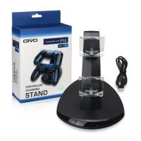 GSF GAME Dual USB Charger Stand for PS4 Controller Charging Dock Station With LED For Playstation 4/PS4 Pro/PS4 Slim
