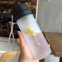 【Kkon】 600ml Frosted Cold Water Bottle Portable Sports Bottle Outdoor Bottles Gym Fitness Bottle Sum