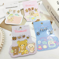 造型耳骨夾組 4入-拉拉熊 Rilakkuma 角落生物 sumikko gurashi san-x 日本進口正版授權