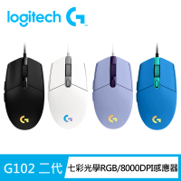 Logitech G G102 炫彩遊戲有線滑鼠