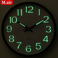 夜光掛鐘客廳靜音鐘錶家用時尚現代簡約大氣創意掛錶時鐘石英鐘【摩可美家】