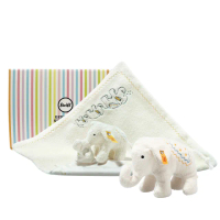 【STEIFF】elephant 大象寶寶 安撫巾&amp;玩偶(安撫彌月禮盒)