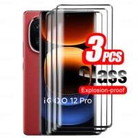 iQOO12Pro Curved Glass 3Pcs For Vivo iQOO 12 Pro 5G Screen Protector iQOO12 12Pro 2023 V2329A Glass Tempered Film Cover 6.78inch
