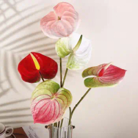 1Pc Elegant Real Touch Calla Lilies DIY Artificial Anthurium Lilies Flowers Hotel Decor Flower Bouquet Accessories