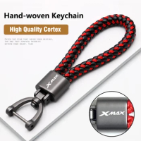 360 Degree Rotating Metal Keyring Accessory Motorcycle High Quality Braided Rope Keychain Fit For YAMAHA XMAX 125 250 300 400