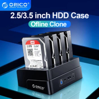 ORICO HDD Enclosure 2.5/3.5 Inch Hard Drive Docking Station with Offline Clone SATA To USB 3.0 HDD Docking Station Support 64TB