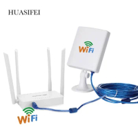 300mbps Wireless WiFi Router + High Gain WiFi Router High Power Wireless Adapter High Gain WiFi USB Adapter With 14dbi Antenna
