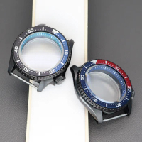 42.5mm Black Men's Watch Case Mod skx skx009 skx013 skx007 Parts For Seiko nh35 nh36 Movement 28.5mm Dial Sapphire Crystal Glass