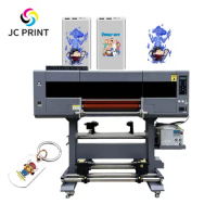 UV DTF Printer with laminator AB Film UV DTF Sticker Printer for Glass Plastic Leather Wood roll to roll uv dtf printer