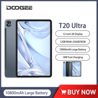 DOOGEE T20 Ultra Tablet 6nm 12 Inch 2K Octa Core 12GB RAM+256GB ROM 10800mAh 16MP Android 13 Tablet Pc Quad Box Stereo Speakers