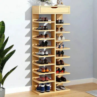 Double Row Shoe Rack Organizer Wooden Living Room Space Saving Personal Tall Shoe Cabinet Drawer Casa Arredo Home Furniture