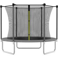 8 FT, 10 FT, 12 FT Trampoline for Kids, Trampoline with Enclosure Net, Recreational Outdoor Trampoline, ASTM Approved