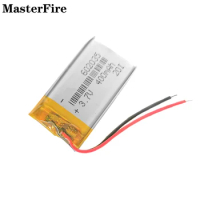 18x 602035 3.7V 400mah Rechargeable Lithium Polymer Battery Cell for Bluetooth Speaker Car Recorder Smart Watch Air Humidifier