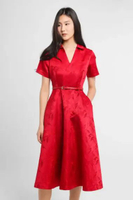 MINIMAL - Aliza - Fit & Flare Dress - Red XL Red