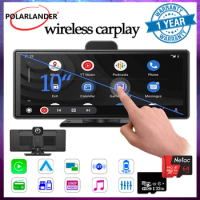 PolarLander Car Monitor Smart Widescreen AHD camera Wireless Carplay Android Auto Bluetooth 5.0 32G/46G SD Card 4k HD 10" 1080P
