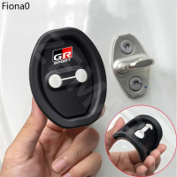 4 ชิ้น Toyota GR กีฬาซิลิโคนรถประตูล็อคฝาครอบป้องกันประตูล็อคโช้คอัพเงียบอุปกรณ์เสริมสําหรับ Toyota 