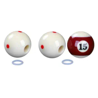 Billiards Cue Ball with Hole 18mm Hole for Billiards Technique Billiards Rod Trainer Aiming Practice