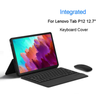 Keyboard Case For Lenovo Tab P12 Case 12.7 2023 Portuguese Spanish French German For Lenovo Xiaoxin Pad Pro 12.7" Tablet Cover