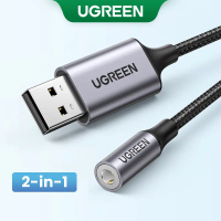 UGREEN การ์ดเสียง Usb To Audio Interface 3.5 มม. สําหรับเครื่องคอมพิวเตอร์แล็ปท็อป Ps4 ภายนอกการ์ด จ
