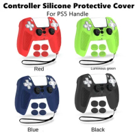 Multicolor Handle Silicone Sleeve Fall Prevention Silica Gel Game Controller Protective Cover Comfortable Touch for PS5