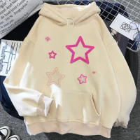 Star Girl Y2k Punk hoodies women anime streetwear vintage long sleeve top Pullover clothing female graphic sweater