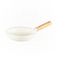 【GreenPan】GreenChef 鑽石陶瓷塗層不沾 深煎鍋 東京木紋 24cm 奶油白(不含蓋/不挑爐具/不沾鍋/陶瓷)