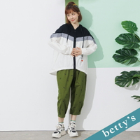 betty’s貝蒂思  鬆緊刺繡休閒直筒褲(綠色)