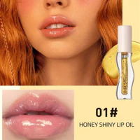 Moisturizing Honey Shiny Lip Oil Natural Anti-Dry Cosmetics Lip Care Hydrating Water Gloss Lipstick Girl