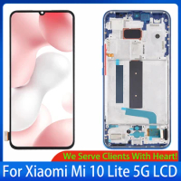 6.47''Original LCD For Xiaomi MI 10 Lite 5G LCD Display Touch Screen Replacement For MI10 Lite 5G Mi10lite M2002J9G Repair Parts
