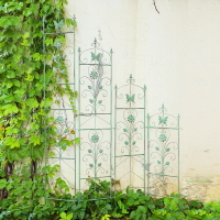 美式做舊鐵藝小鳥花園植物爬藤架戶外庭院鐵線蓮支架園藝裝飾花架