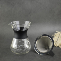 手沖咖啡過濾器不銹鋼滴漏壺一體式咖啡過濾器免濾紙過濾杯過濾網
