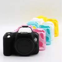 Soft Silicone Armor Camera Body Case For Canon EOS 200D 200DII Shockproof Rubber Cover Skin