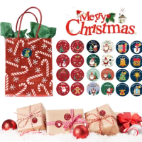 500Pcs Merry Christmas Stickers Santa Animals Snowman Trees Decorative Sticker Wrapping Gift Box Label Christmas Tag DIY Sticker
