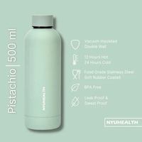 MJ Nyuhealth Botol Minum Vacuum Flask Stainless Steel Warna Pistachio 500 ml Murah