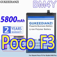 High Capacity GUKEEDIANZI Battery BM4Y 5800mAh For Xiaomi Redmi Poco F3 K40 Pro K40Pro