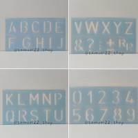 Penggaris Sablon Huruf Angka Mal Template 430