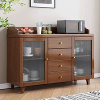 全國包送裝櫃極簡收納櫃廚房碗櫃橡膠木餐邊櫃多功能儲物櫃收納櫃