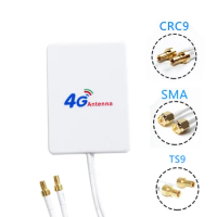 4G LTE Antenna 3G 4G Panel Antenna Signal Amplifie Dual SMA TS9 CRC9 Connector 3m cable for Huawei E8372 E3372 B315 Router Modem