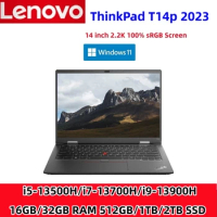 Lenovo ThinkPad T14p 2023 Laptop 13th Intel Core i7-13700H/i9-13900H RAM 16/32GB LPDDR5/512GB/1T SSD 14 Inches 2.2K Notebook PC