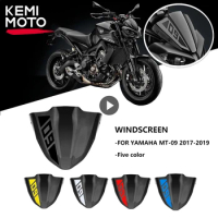 For Yamaha MT 09 MT09 Windshield Windscreen 2017 2018 2019 2020 Motorcycle Accessories FZ 09 FZ09 Windshield WindScreen Stickers