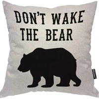 Wake The Bear Pillowcase Don't Hurt Bear Cotton Linen Pillow Case Sofa Bed Kids Boy Home Room Aesthetics 45X45 Pillow Cover