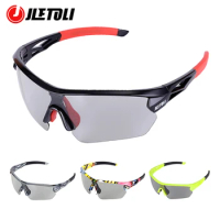 JLETOLI Photochromic Cycling Glasses Polarized Bike Glasses Outdoor Sports Men's Sunglasses Bicycle Eyewear Protection Goggles
