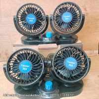 Kipas mobil DC-12V DC-24V DOUBLE BLOWER 4\ 1 tombol 3 kecepatan vanstar V-304 V-304 angin kencang da
