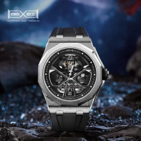 BEXEI 9909 Black Knight Series Automatic Mechanical Watch Classic Dodecagon Synthetic sapphire Luminous Waterproof Watch For Men