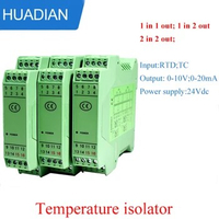 pt100/cu50/pt1000 input thermal resistance converter rtd 0-5v signal isolator