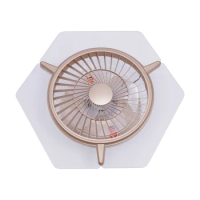 22 Inch Ultra-thin LED Ceiling Fan Light Remote Control Flush Mount Diamond Ceiling Fan Lamp 36W