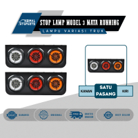 Stoplamp Truk Running 3 Mata Sepasang Variasi Anti Air Lampu Belakang Truk Canter Truk Hino Fuso Uni