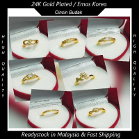 readystock Emas Korea Cincin Budak Batu Crystal Gold Plated Ring For Kids